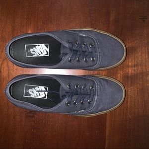 Navy Vans! Authentic Canvas Shoe!